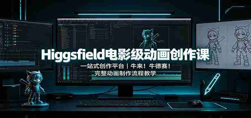 Higgsfield电影级动画创作课：一站式创作平台，牛来！牛德赛！完整动画制作流程教学-湘创网