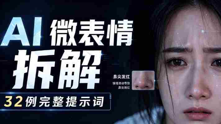 AI微表情拆解提示词合集,精准调控AI角色表情,可直接复用,0基础也能调出影视级表情变化