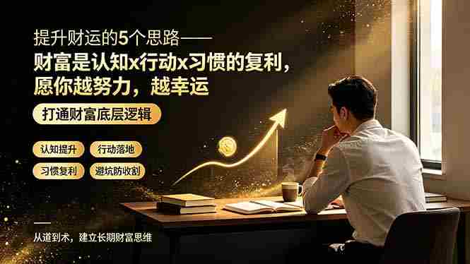 (19233期)付费文章:提升财运的5个思路——财富是认知x行动x习惯的复利,愿你越努力,越幸运-湘创网