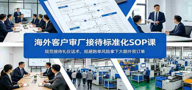 海外客户审厂接待标准化SOP课:规范接待礼仪话术,规避跑单风险拿下大额外贸订单-湘创网