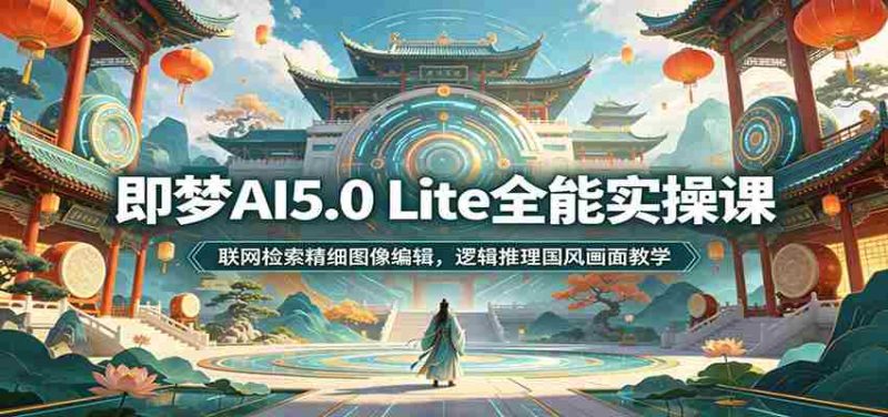 即梦AI5.0 Lite全能实操课:联网检索精细图像编辑,逻辑推理国风画面教学-湘创网