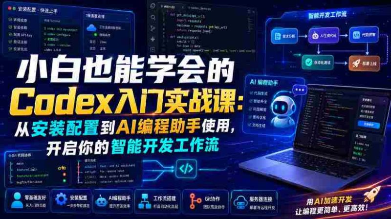 小白也能学会的Codex入门实战课:从安装配置到AI编程助手使用,开启你的智能开发工作流-湘创网