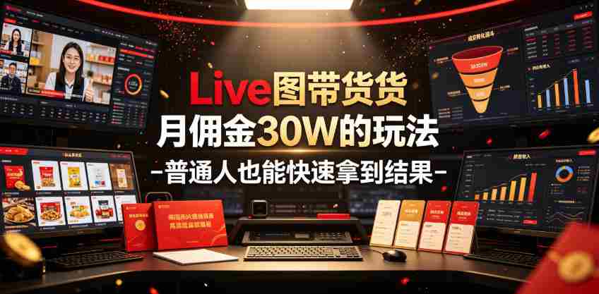 Live图带货月佣金30W的玩法-普通人也能快速拿到结果-湘创网