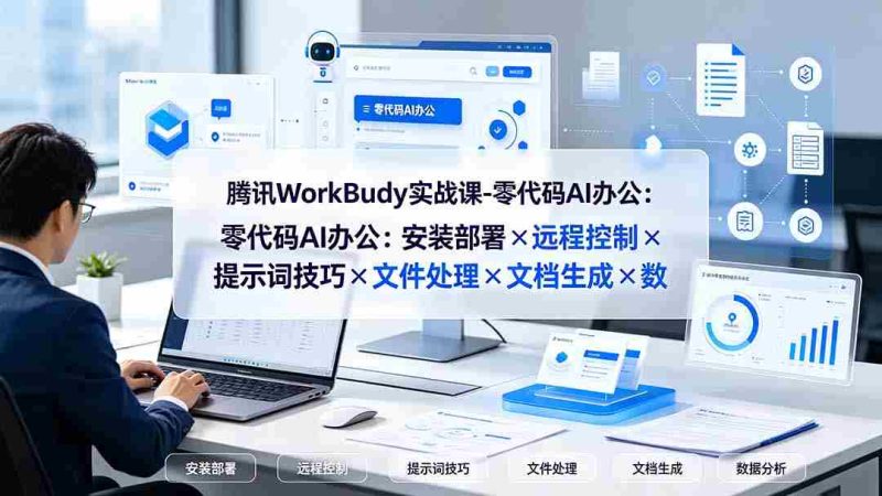 (19325期)腾讯WorkBuddy实战课-零代码AI办公:安装部署×远程控制×提示词技巧×文件处理×文档生成×数据分析-湘创网