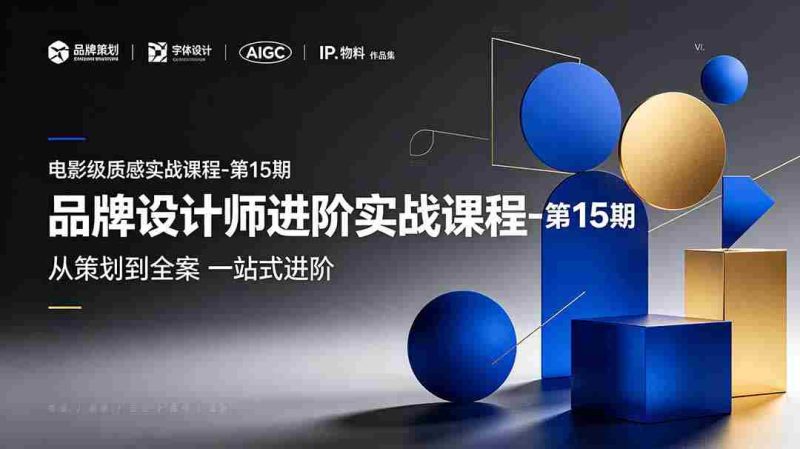 (19125期)品牌设计师进阶实战课程-第15期,从策划到全案,品牌策划+中英文字体+标志设计+AIGC+IP+物料+VI+作品集一站式进阶-湘创网