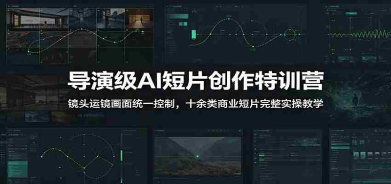 导演级AI短片创作特训营:镜头运镜画面统一控制,十余类商业短片完整实操教学(更新)-湘创网