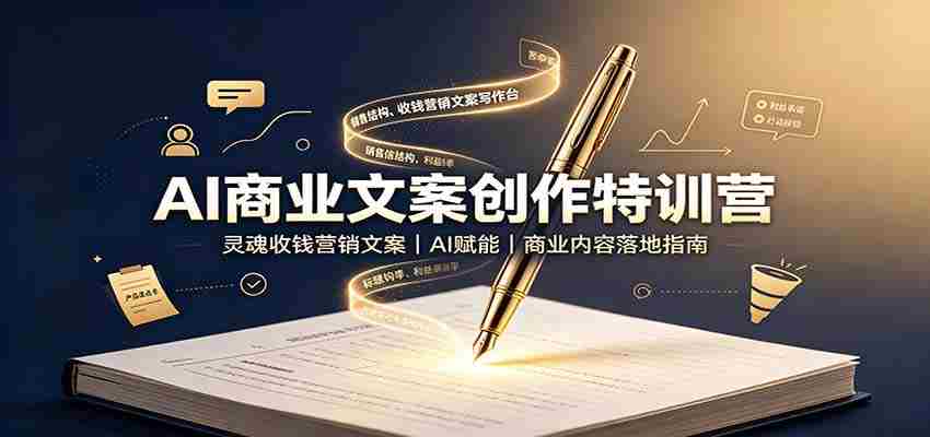 AI商业文案创作特训营：灵魂收钱营销文案，AI赋能，商业内容落地指南-湘创网
