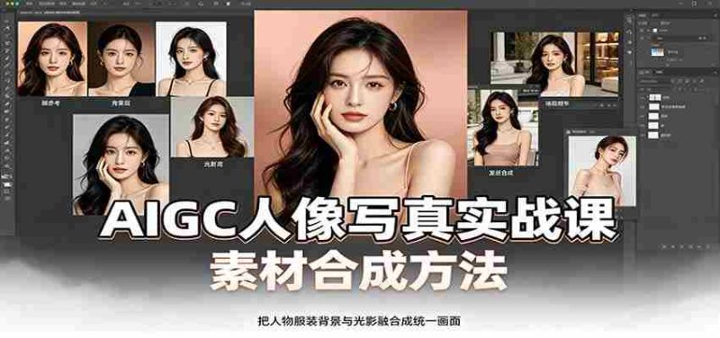 AIGC人像写真实战课：软件平台部署筹备，素材合成方法，多题材写真案例-湘创网