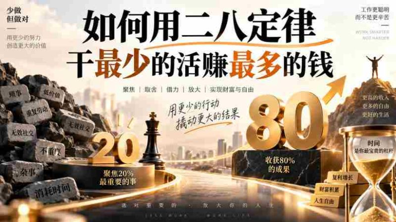 付费文章:如何用二八定律干最少的活賺最多的钱-湘创网