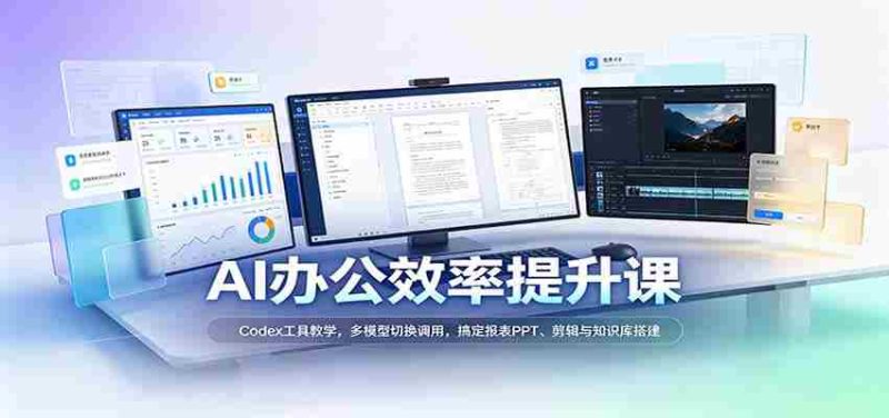 解码AI办公加速秘籍:Codex实操教程,灵活运用多模型,轻松驾驭报表PPT制作、视频剪辑及知识库构建-湘创网