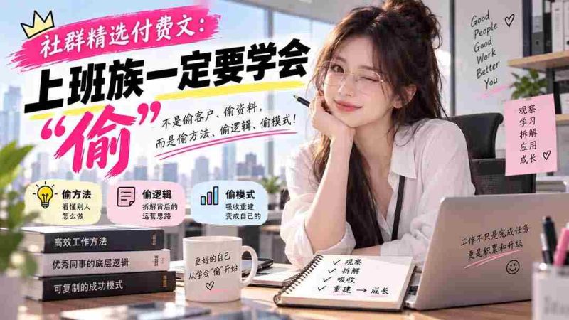 社群精选付费文：上班族一定要学会“偷“-湘创网