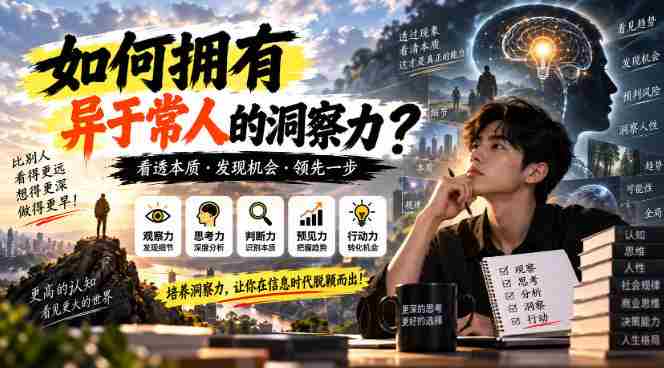 揭秘独到视角:探秘如何打造超越常人的洞察力?-湘创网