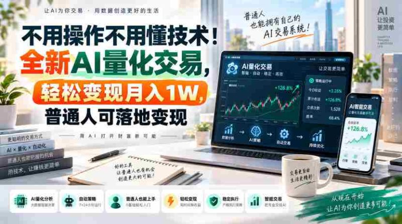 不用操作不用懂技术！全新AI量化交易，轻松变现月入1W，普通人可落地变现！【揭秘】-湘创网