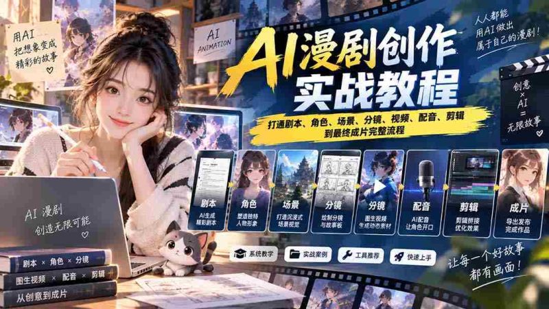 2026前沿AI动漫制作攻略:剧本、角色、场景、分镜、视频、配音、剪辑一站式实操指南-湘创网