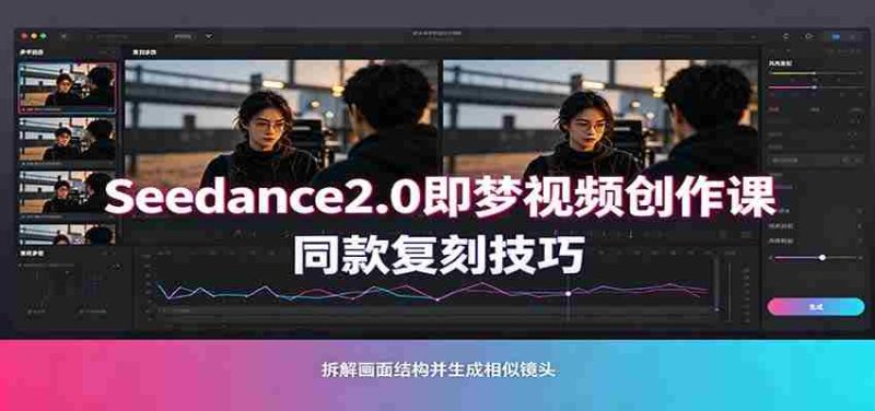 Seedance2.0即梦视频创作课：剧本式视频制作，同款复刻技巧，多行业案例落地教学-湘创网