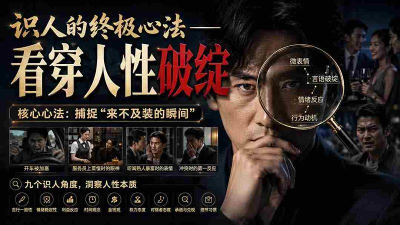 (20300期)付费文章:识人的终极心法——看穿人性破绽-湘创网