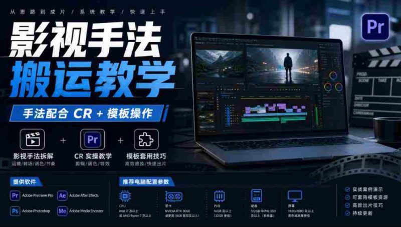 电脑必备!CR+模板操作全解析,影视剪辑手法一网打尽,教你轻松上手!-湘创网