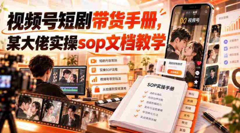 揭秘视频号短剧带货攻略:业界大佬亲授实操SOP秘籍-湘创网