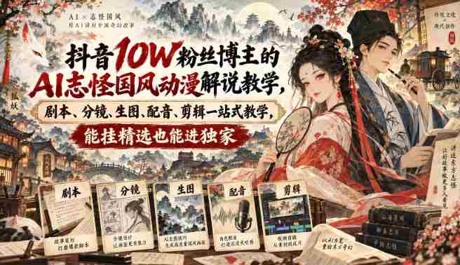 揭秘抖音热门博主:AI助阵,解锁国风动漫制作全攻略——剧本、分镜、生图、配音、剪辑一网打尽-湘创网