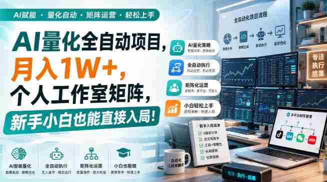 AI黄金量化玩法,新手低成本入局的最佳跳板,月收益轻松万元!-湘创网