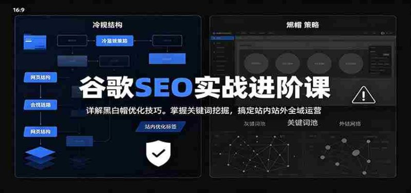 2026谷歌SEO实战进阶课：详解黑白帽优化技巧，掌握关键词挖掘，搞定站内站外全域运营-湘创网