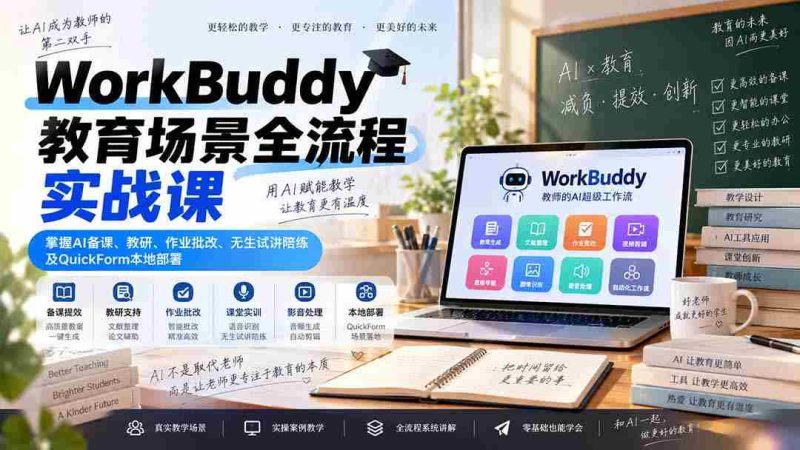 全链路教育实战:WorkBuddy助力AI辅助教学,从备课到无生试讲一键掌控-湘创网