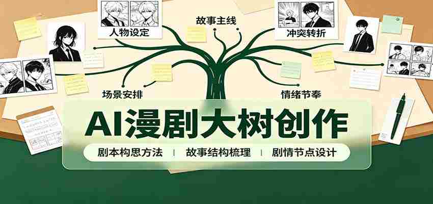 AI漫剧大树创作：剧本构思课程讲解，软件插件配置，配套工具资料完整梳理-湘创网