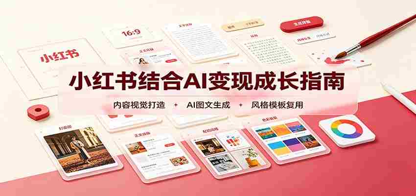 小红书结合AI变现成长指南：账号精准定位，内容视觉打造，搭建可复制流量获客体系-湘创网