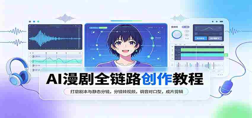 全面掌握AI漫剧创作：剧本打磨与分镜设计，静态转动态，音效配对，精剪成片攻略-湘创网