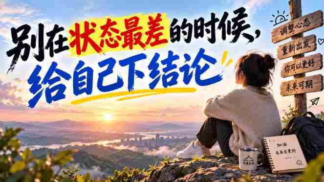 某公众号付费文章：别在状态最差的时候，给自己下结论-湘创网