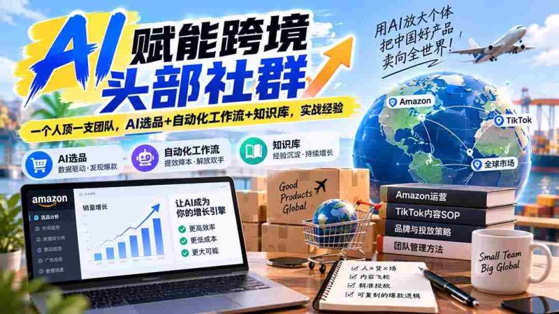 AI赋能跨境头部社群-更新9月：一个人顶一支团队，AI选品+自动化工作流+知识库，实战经验-湘创网