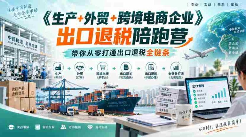 外贸企业一站式出口退税攻略营：生产、跨境电商齐参与，助你轻松入门-湘创网
