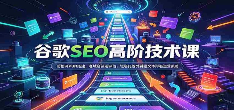 谷歌SEO高阶技术课：防检测PBN搭建，老域名筛选评估，域名托管外链锚文本排名运营策略-湘创网