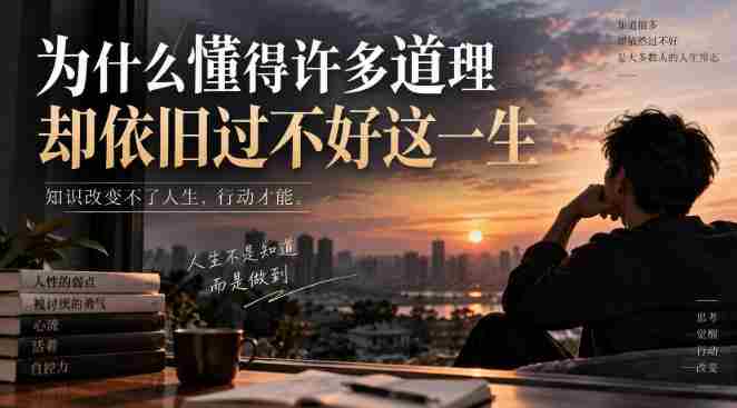 某社群精选文:为什么懂得许多道理却依旧过不好这一生?-湘创网
