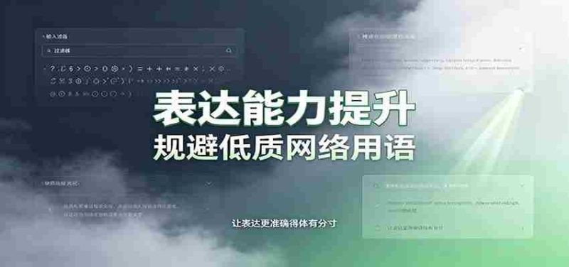 表达能力提升：语言塑造思想逻辑，规避低质网络用语，强化心智感知-湘创网