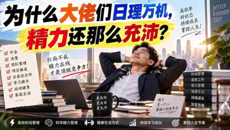 付费文章：为什么大佬们日理万机，精力还那么充沛？-湘创网