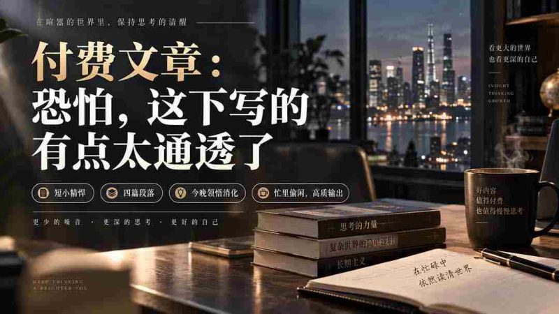 （20317期）灏泽付费文章：恐怕，这下写的有点太通透了-湘创网