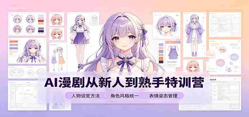 AI漫剧从新人到熟手特训营：剧本分镜创作，提示词模板，人物设定与工具资源-湘创网