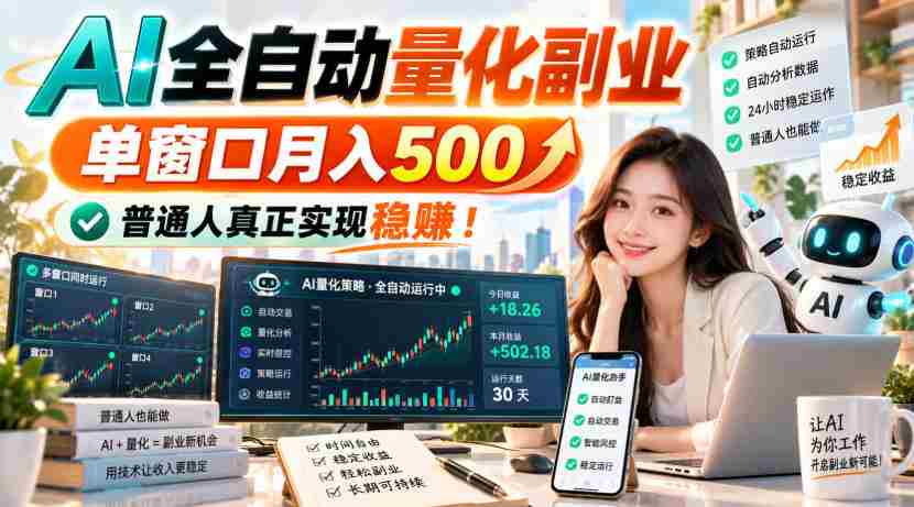 智能量化助手，一屏月入过千，普通大众轻松踏稳财富之路！-湘创网