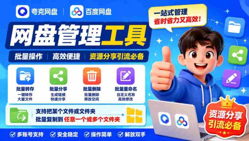 AI赋能,夸克网盘轻松实现文件批量命名、迁移、分享及复制-湘创网