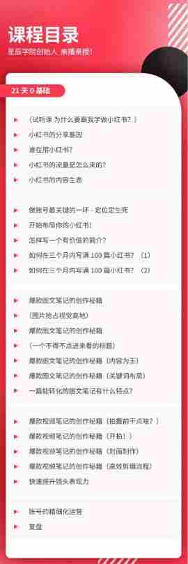 21天0基础小红书实操训练营|从账号搭建、流量逻辑到爆款笔记、垂直变现全突破