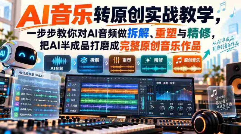 深度解析AI音乐创作:手把手教学,让AI音频从半成品蜕变为完美原创-湘创网