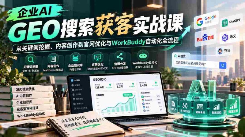 AI赋能企业地理信息搜索:揭秘关键词挖掘、内容制作、官网升级及WorkBuddy自动化全攻略-湘创网