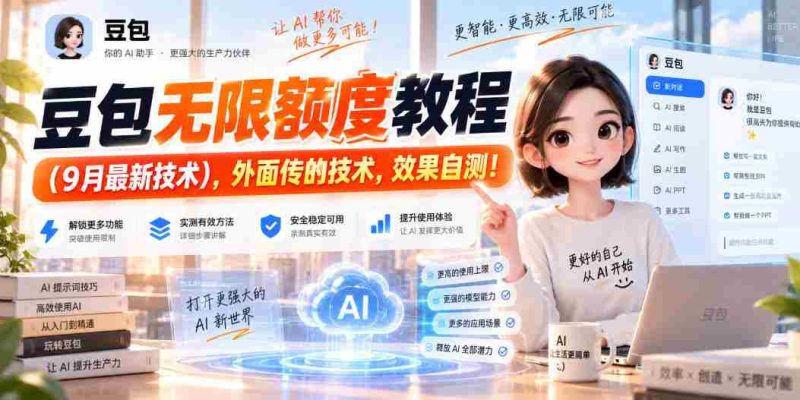 豆包无限额度教程(9月最新技术),外面传的技术,效果自测!-湘创网