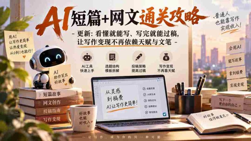 AI助力网文创作秘籍大揭秘:掌握技巧,轻松过关,告别天赋束缚,文笔不再成为变现障碍,0921全新更新!-湘创网