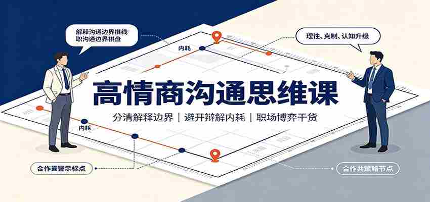 高情商沟通思维课：分清解释边界，避开辩解内耗，职场博弈干货-湘创网