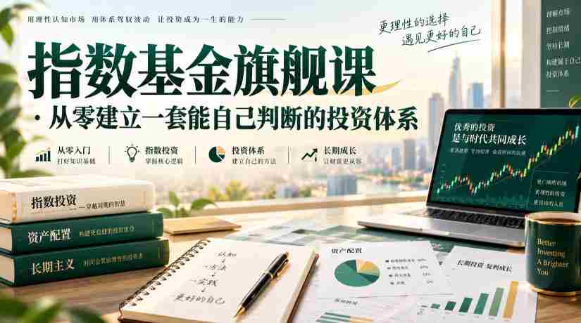 指数基金旗舰课·从零建立一套能自己判断的投zi体系-湘创网