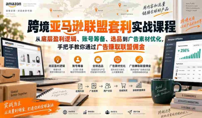 实战攻略:深度揭秘亚马逊跨境联盟盈利秘籍,全面涵盖账号搭建、选品技巧及广告素材优化,助你广告联盟佣金收入轻松提升-湘创网