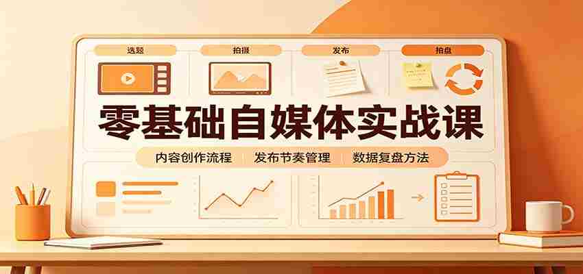 零基础自媒体实战课：赛道人设冷启动，内容创作复盘，公私域商业闭环-湘创网