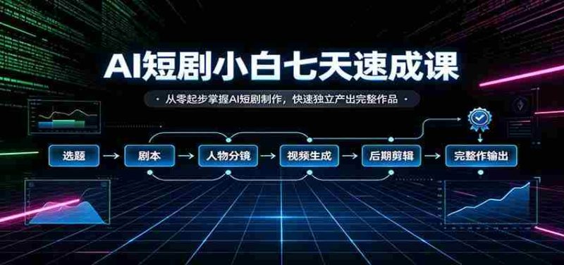 七日AI短剧制作速成指南：新手快速入门，打造专属短剧作品-湘创网